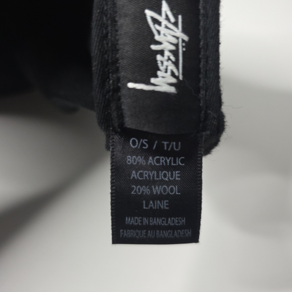 Stussy All-Black Tonal Logo Snapback Hat - Picture 7 of 7